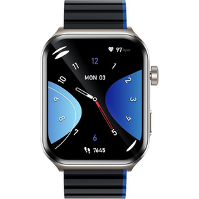 Kieslect KS2 calling smartwatch dual strap – front view space gray
