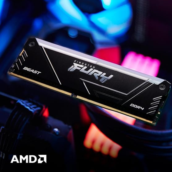 Kingston FURY Beast RGB 16GB(2x8GB) DDR4 3200-3600MT/s CL16-17 Gaming RAM-Dokkan Tech 