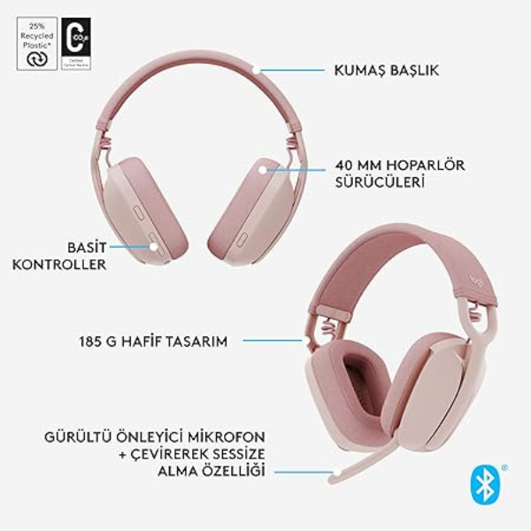 Logitech Zone Vibe 100 Bluetooth Headset with Noise-Cancelling Microphone - DokanTech #