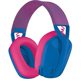 Logitech G435 Lightspeed wireless gaming headset – front view blue