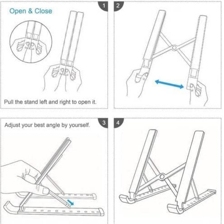 Laptop Stand Multi-Angle Adjustable Design For Laptop Up to 13" and tablet - DokanTech #