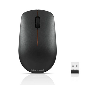 Lenovo 400 wireless mouse – front view black