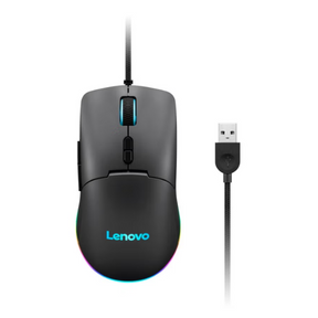 Lenovo Legion M210 RGB gaming mouse 2400 DPI 6 buttons – front view black