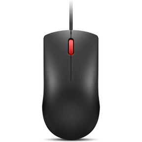 Lenovo 120 wired USB mouse – front view black