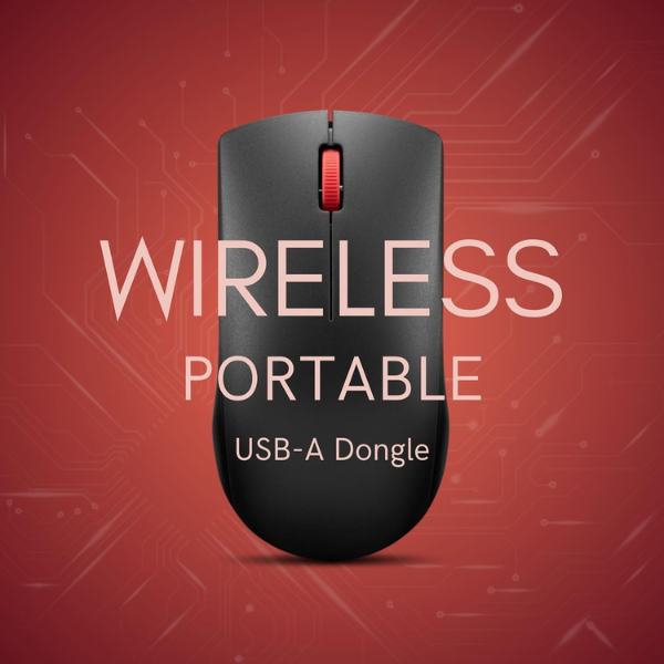 Lenovo 150 Wireless Compact Mouse - 1000 DPI, Long Battery Life