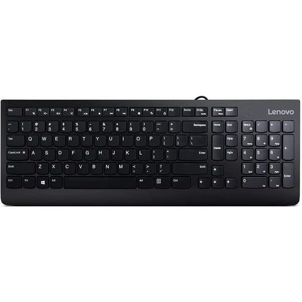 Lenovo 300 USB Combo Wired Keyboard & Mouse - Arabic - Black- Dokkantech
