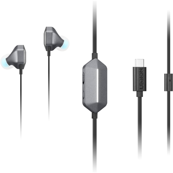  Lenovo Legion E510 7.1 RGB Gaming In-Ear Headphones - Stormy Gray - Dokkantech