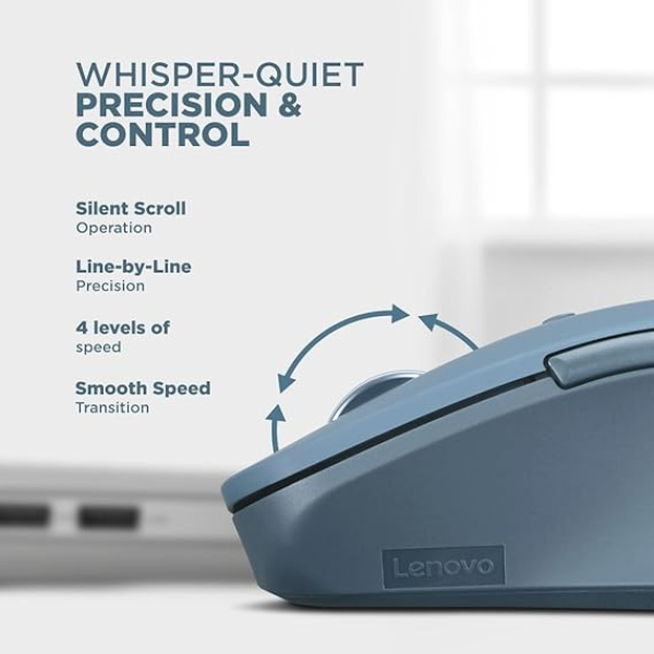 Lenovo Yoga Pro Bluetooth Mouse – USB-C, Multi-Device, Tidal Teal-dokantech