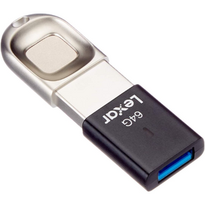 Lexar JumpDrive F35 64GB USB 3.0 with fingerprint security – front view
