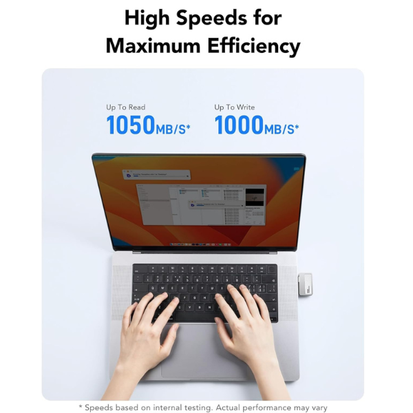 Lexar Go 2TB Portable SSD with  Hub – 1050/1000MB/s USB 3.2 Gen 2 (LSL400S002T-RNSNG)-Dokkantech