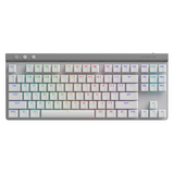 لوحة مفاتيح الألعاب اللاسلكية Logitech G515 LIGHTSPEED TKL - فائقة النحافة، أداء احترافي باللونين الأبيض والأسود 