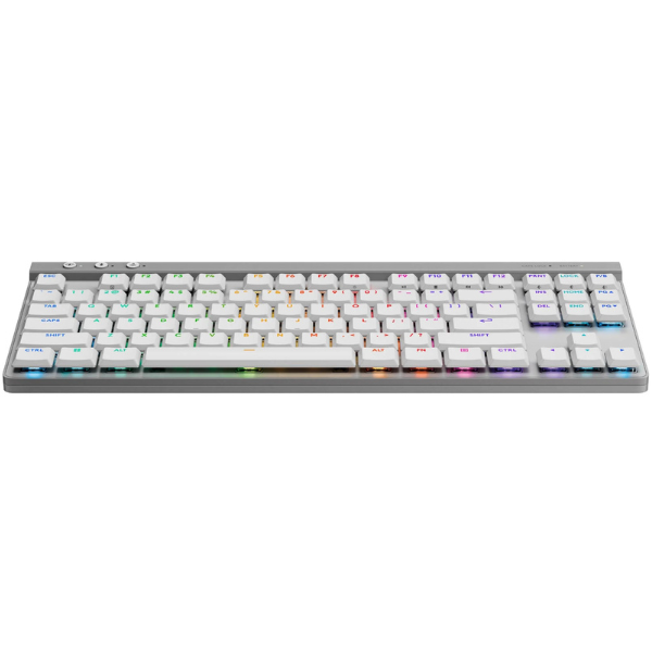 لوحة مفاتيح الألعاب اللاسلكية Logitech G515 LIGHTSPEED TKL - فائقة النحافة، أداء احترافي باللونين الأبيض والأسود 