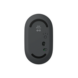 Logitech POP Icon Wireless Keyboard ENOnly and Mouse Combo
The underside of a dark gray wireless mouse, showing the base design with the brand name 'POP Mouse' printed near the top, on a solid white background.