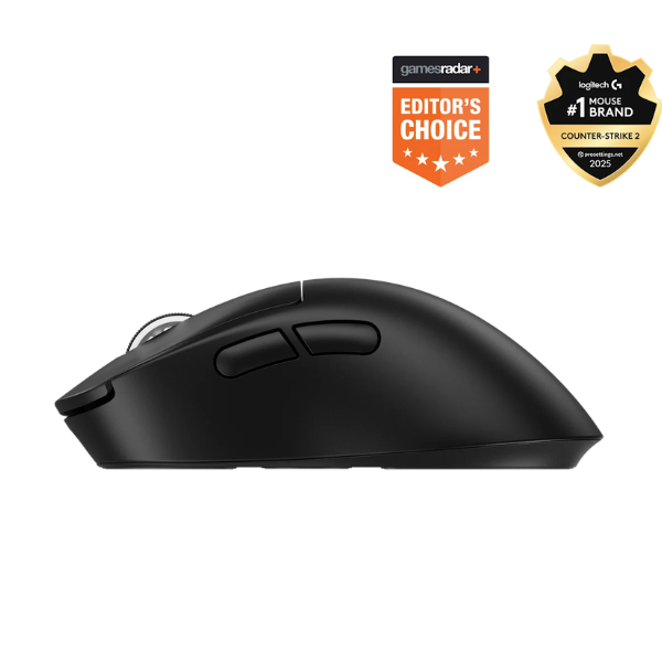LogitechPROXSuperlight2DEXLIGHTSPEEDWirelessGamingMouseLeftView-DokkanTech