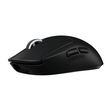 Black gaming mouse on a white background