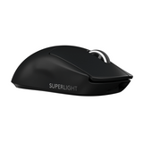 A black wireless gaming mouse with the brand name 'SUPERLIGHT' printed in white on the side, shown against a plain white background.