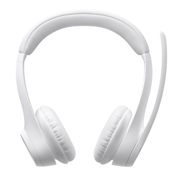 LogitechZone300WirelessBluetoothHeadsetWithNoise-CancellingMicrophone-WhiteFront -DokkanTech