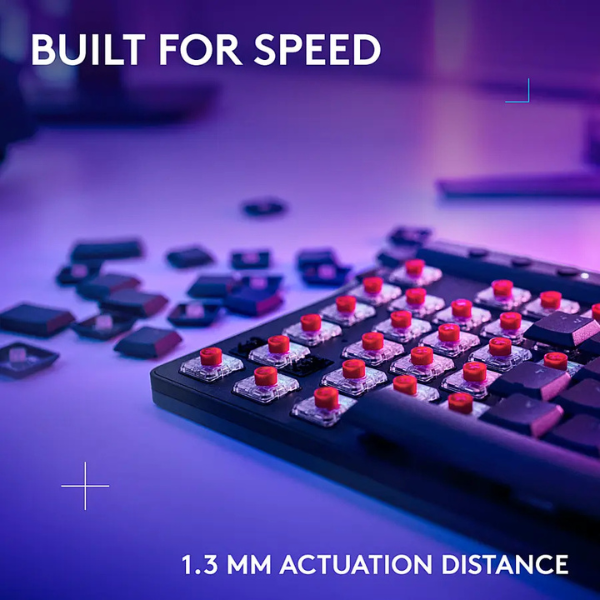 لوحة مفاتيح الألعاب اللاسلكية Logitech G515 LIGHTSPEED TKL - فائقة النحافة، أداء احترافي باللونين الأبيض والأسود 