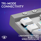 لوحة مفاتيح الألعاب اللاسلكية Logitech G515 LIGHTSPEED TKL - فائقة النحافة، أداء احترافي باللونين الأبيض والأسود 