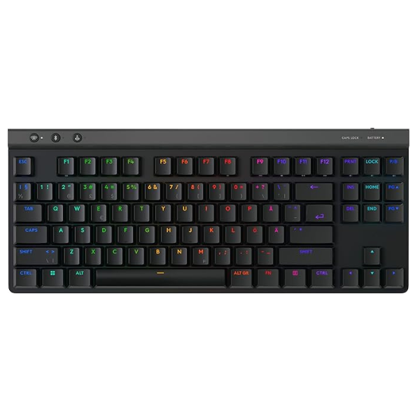 لوحة مفاتيح الألعاب اللاسلكية Logitech G515 LIGHTSPEED TKL - فائقة النحافة، أداء احترافي باللونين الأبيض والأسود 
