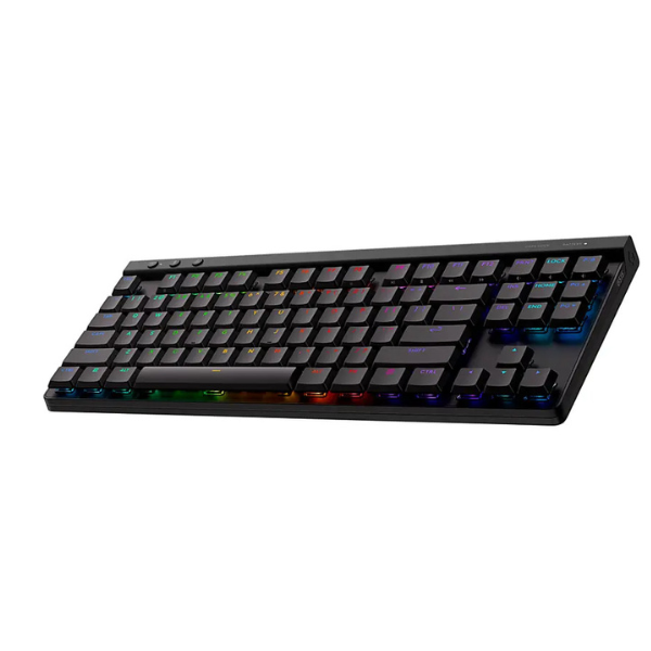 لوحة مفاتيح الألعاب اللاسلكية Logitech G515 LIGHTSPEED TKL - فائقة النحافة، أداء احترافي باللونين الأبيض والأسود 