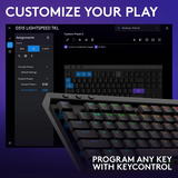 لوحة مفاتيح الألعاب اللاسلكية Logitech G515 LIGHTSPEED TKL - فائقة النحافة، أداء احترافي باللونين الأبيض والأسود 
