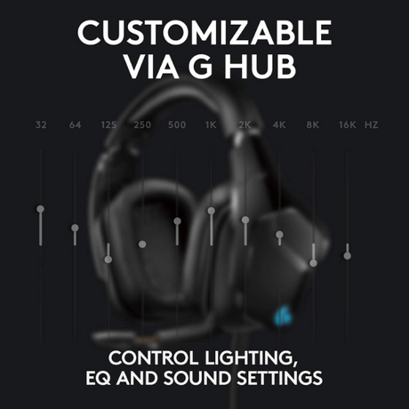Logitech G635 gaming headset – gaming desk lifestyle