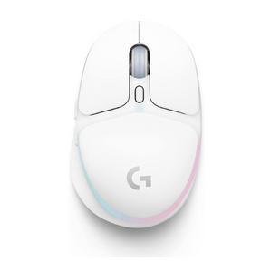 Logitech G705 wireless gaming mouse lightweight RGB Bluetooth Lightspeed – front view white