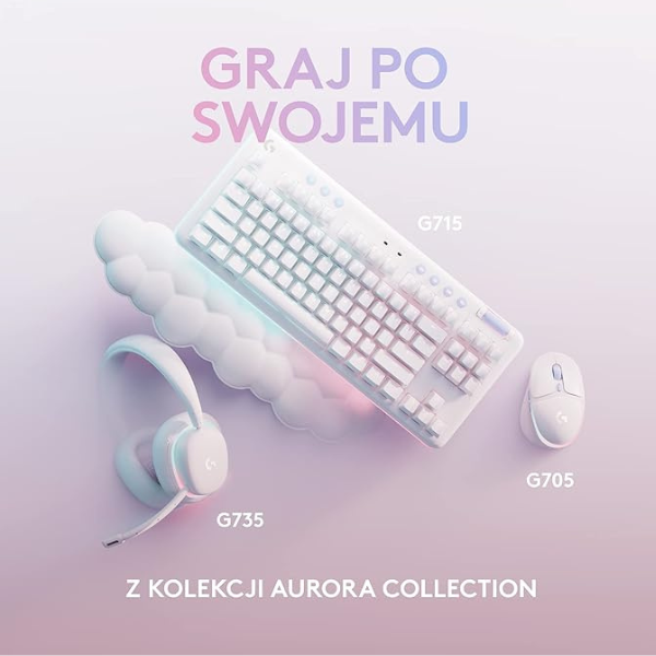 Logitech G705 Wireless Gaming Mouse – Lightweight, RGB, Bluetooth & LIGHTSPEED – White- DokanTech #