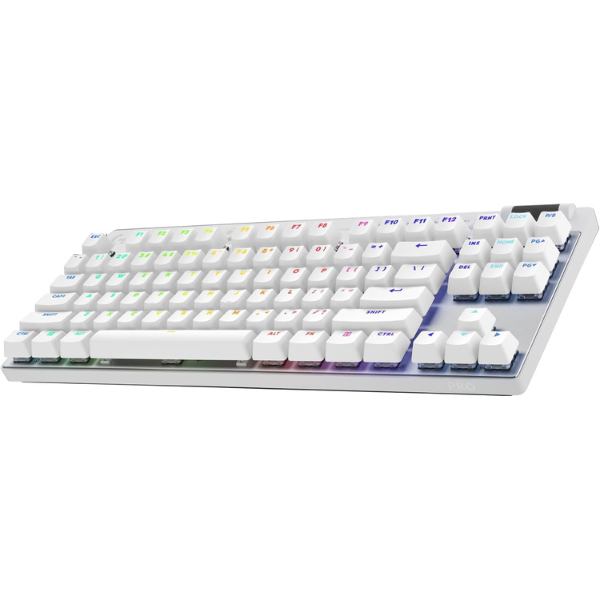 Logitech PRO X TKL LIGHTSPEED Wireless Gaming Keyboard GX Brown Switches – White- DokanTech #