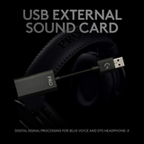 Logitech G PRO X wired gaming headset in black usb