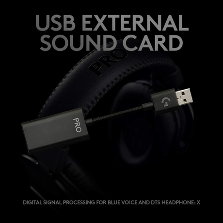 Logitech G PRO X wired gaming headset in black usb