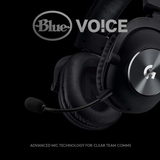 Logitech G PRO X wired gaming headset in black voice