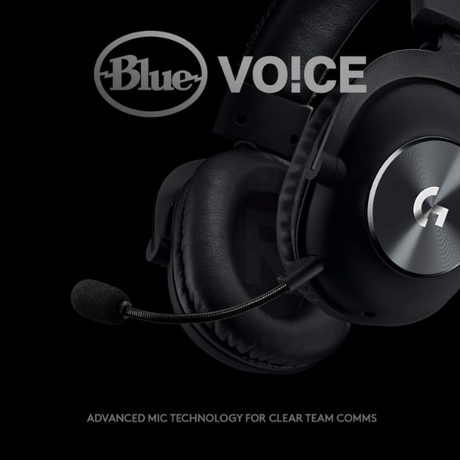 Logitech G PRO X wired gaming headset in black voice