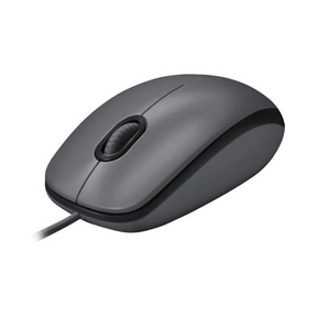 Logitech M100 wired USB mouse – front view black