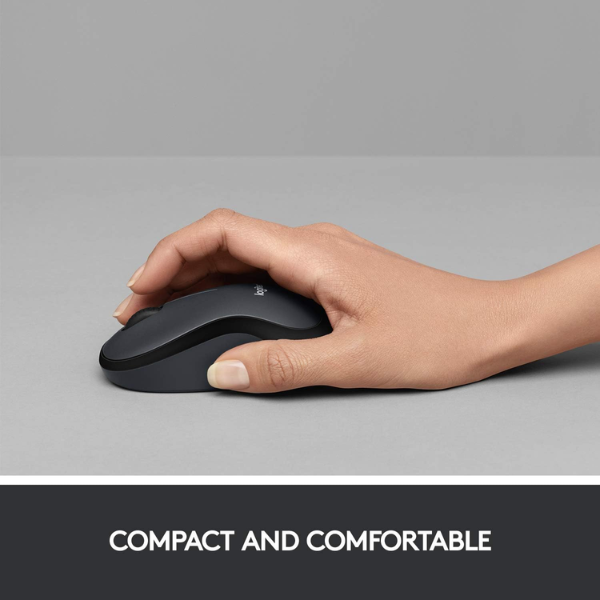 Logitech M221 Wireless Mouse with Silent Clicks - Charcoal Black - Dokkan tech