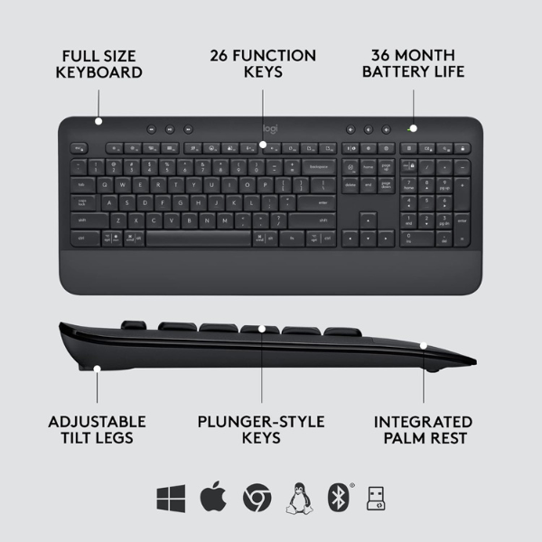 Logitech MK650   Combo for Business, Wireless Mouse & Keyboard ARA - DokanTech #