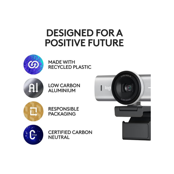 Logitech MX Brio 4K Webcam - Pale Gray - Dokkantech