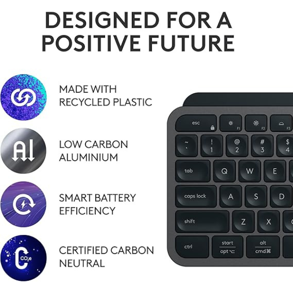 Logitech MX Keys S – backlit spherically-dished keys