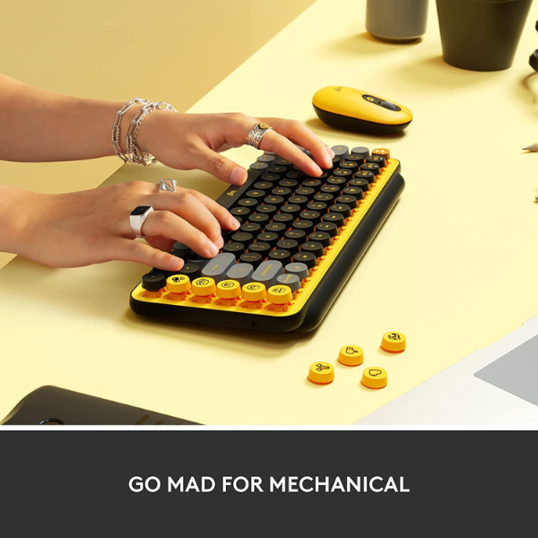 Logitech POP Keys Wireless Mechanical Emoji Keyboard - DokanTech #