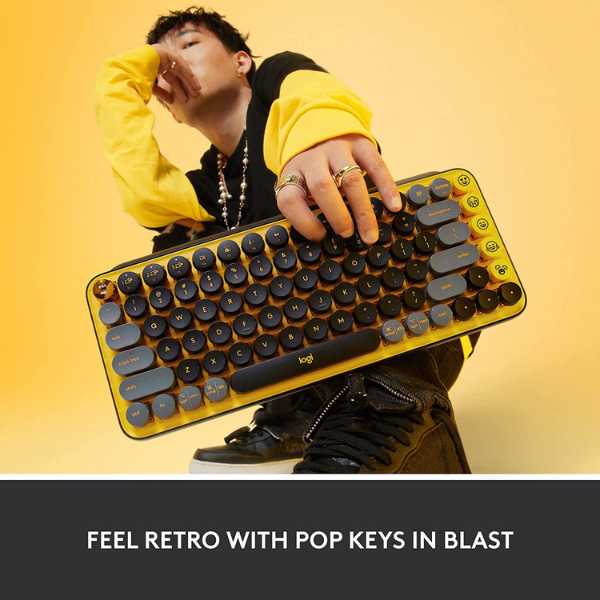 Logitech POP Keys Wireless Mechanical Emoji Keyboard - DokanTech #