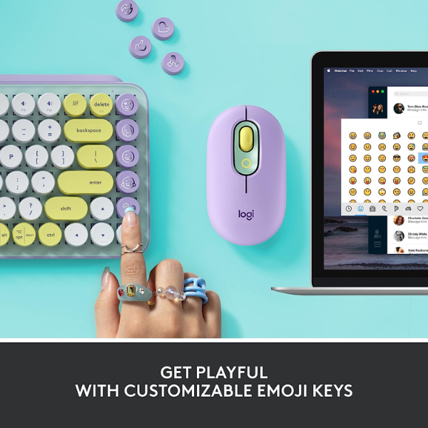 Logitech POP Keys Wireless Mechanical Emoji Keyboard - DokanTech #