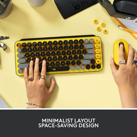 Logitech POP Keys Wireless Mechanical Emoji Keyboard - DokanTech #