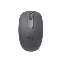 Logitech M196 Bluetooth wireless mouse compact ergonomic – front view black