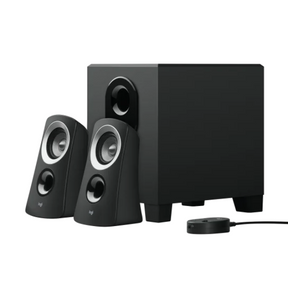 Logitech Z313 2.1 speaker system with subwoofer – front view black