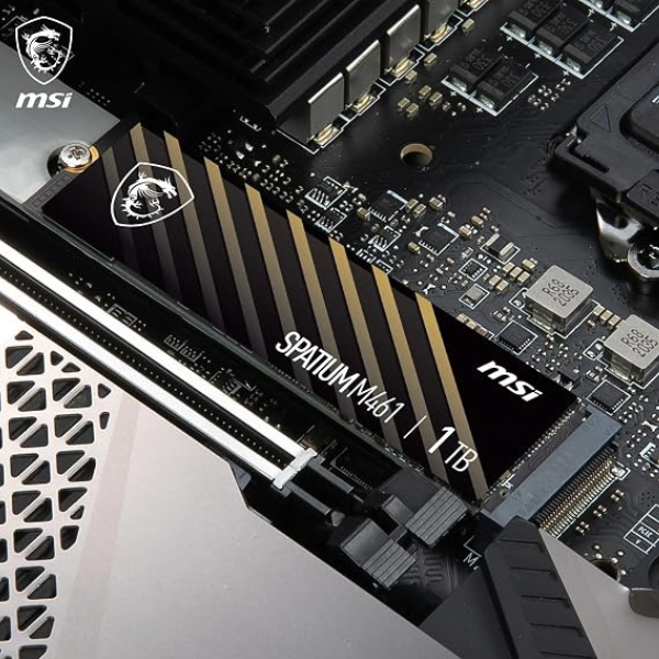  SSD الداخلي MSI Spatium M461 بسعة 1 تيرابايت، PCIe 4.0 NVMe M.2