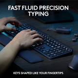 مجموعة مفاتيح Logitech MX S - لوحة مفاتيح وماوس لاسلكيان + مسند راحة اليد MX