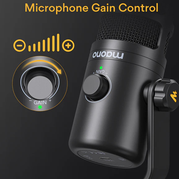 Maono PD100U USB Dynamic Microphone – Professional Studio-Quality Audio – Black-dokantech#