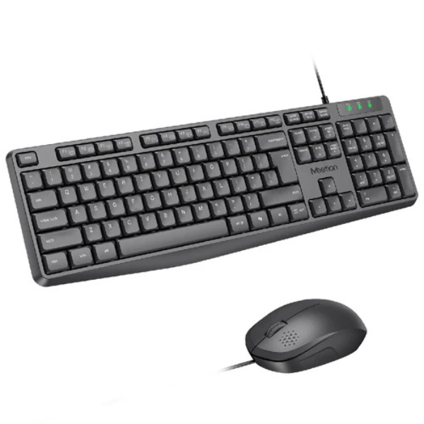 Meetion C235 Wired Keyboard and Mouse Combo Ara/En - Black