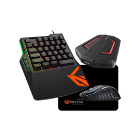 Meetion CO015 4-in-1 gaming combo keyboard mouse adapter and pad console – front view